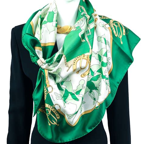 hermes scarf green viking schooner|hermes green scarf.